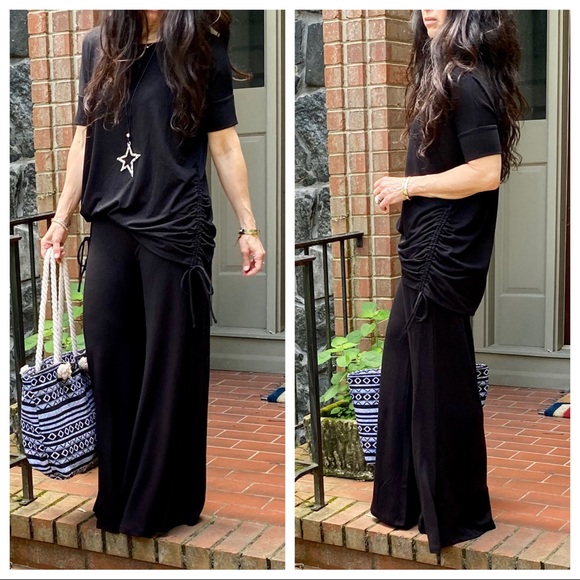 FABULOUS SHORT SLEEVES SIDE RUCHED LOOSE FIT TUNIC - Picture 8 of 16